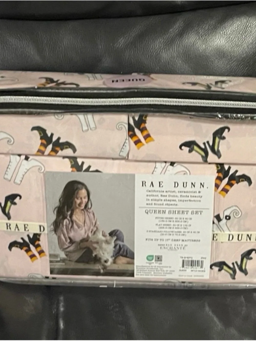 Halloween Rae Dunn Queen Sheet Set - Rae Dunn Halloween Witch Boots Sheets